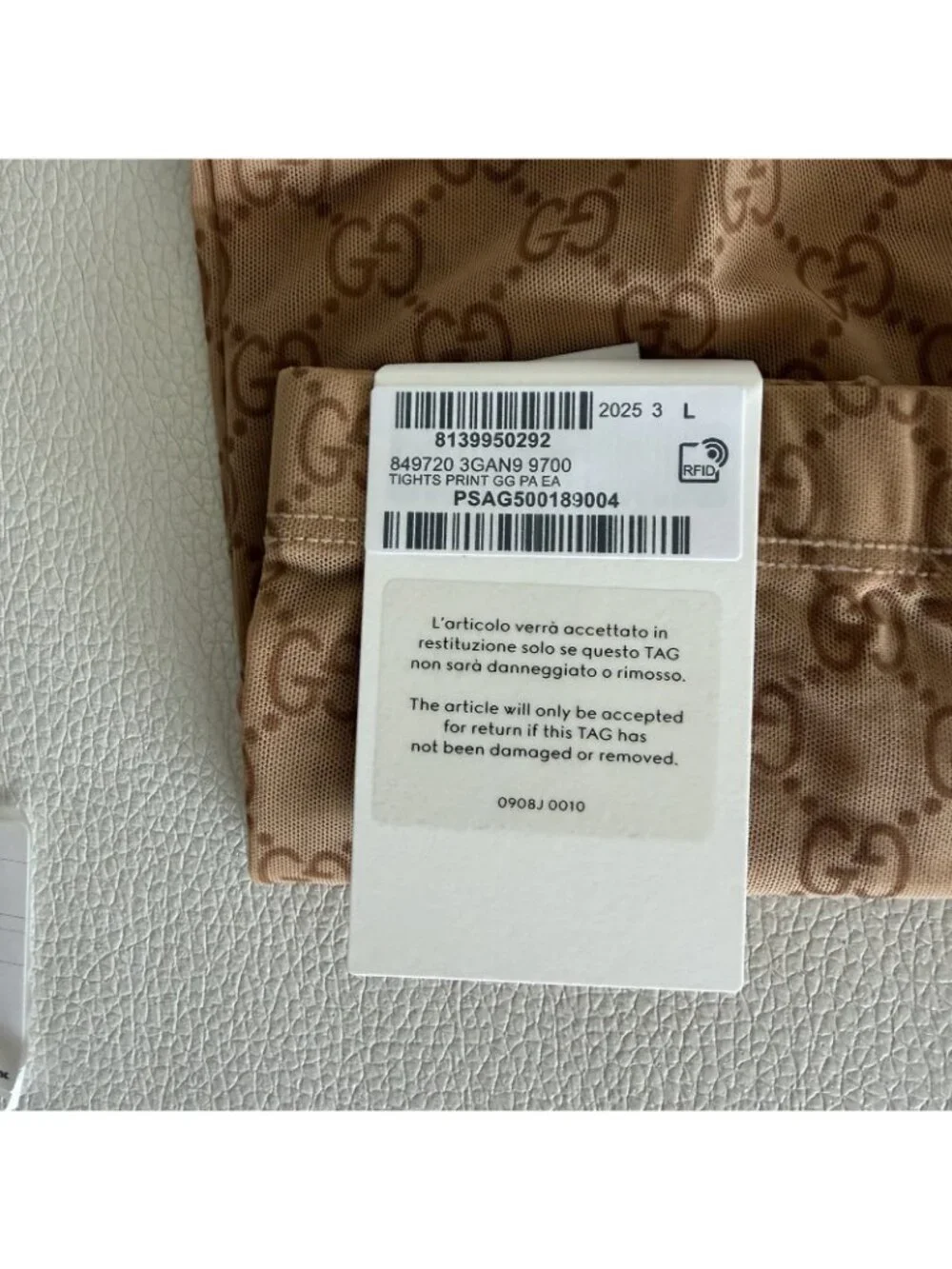 Gucci new tag
